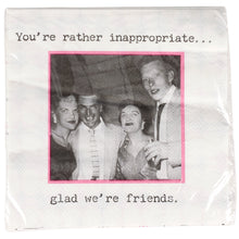 Load image into Gallery viewer, Glad We're Friends Beverage Napkin