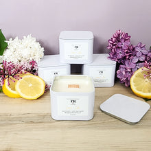 Load image into Gallery viewer, Lemon + Lilac Soy Wax Candle