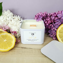 Load image into Gallery viewer, Lemon + Lilac Soy Wax Candle
