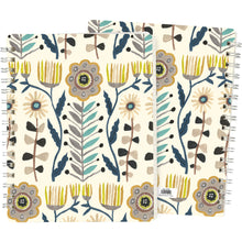 Load image into Gallery viewer, Primitive Floral Spiral Notebook