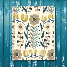 Load image into Gallery viewer, Primitive Floral Spiral Notebook