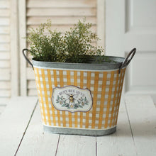 Load image into Gallery viewer, Busy Bee Hive Galvanized Metal Bucket