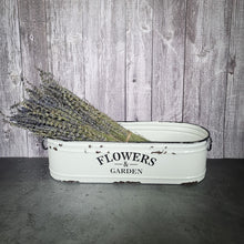 Load image into Gallery viewer, Flowers & Garden White Farmhouse Bin