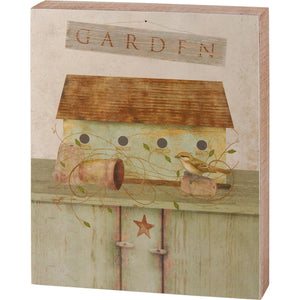 Birdhouse Block Sign
