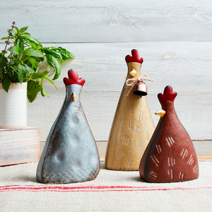 Rustic Tin Chicken Sitters