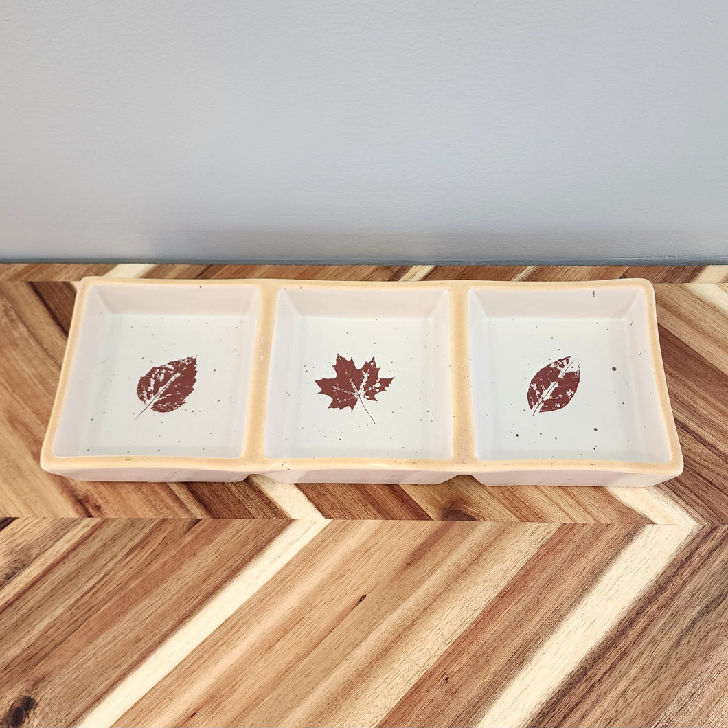 Fall Leaves Tidbit Tray