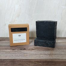 Load image into Gallery viewer, Fir Needle + Cedarwood Essential Oil Charcoal Bar Soap
