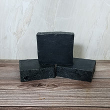 Load image into Gallery viewer, Fir Needle + Cedarwood Essential Oil Charcoal Bar Soap
