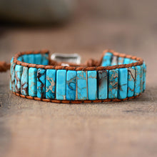 Load image into Gallery viewer, Bohemian Leather Rope Adjustable Emperor Stone Bracelet

