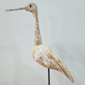 Rustic Wood Heron Sitter