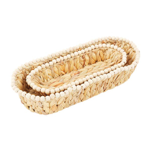 Hyacinth Beaded Basket