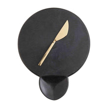 Load image into Gallery viewer, Black Marble Cheese Board Set
