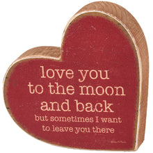 Load image into Gallery viewer, Moon and Back Heart Sitter
