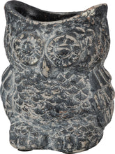 Load image into Gallery viewer, Owl cement planter pot
