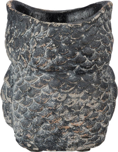 Owl cement planter pot