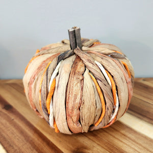 Rustic Woven Rattan Pumpkin
