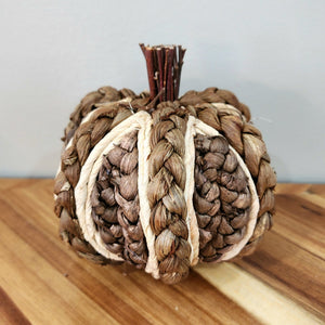 Rustic Woven Rattan Pumpkin