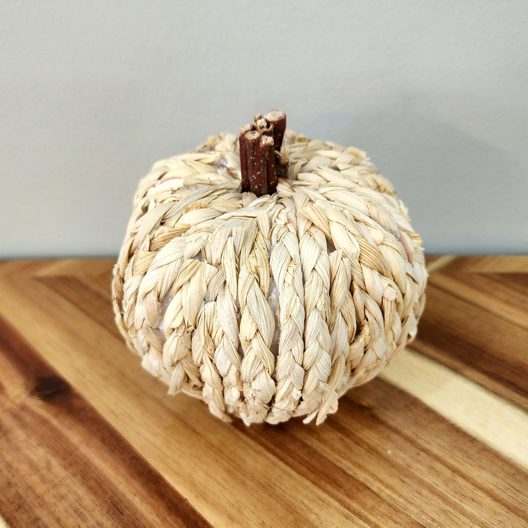 Rustic Woven Rattan Pumpkin