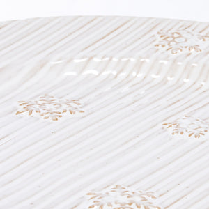 Ribbed Snowflake Plate