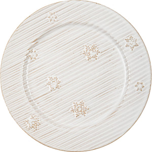 Ribbed Snowflake Plate