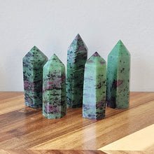 Load image into Gallery viewer, Ruby Zoisite Crystal Tower

