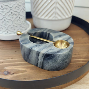 Black Marble Salt Cellar
