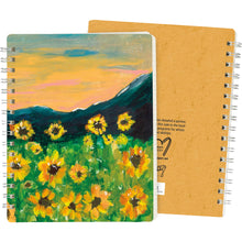 Load image into Gallery viewer, Sunflower Spiral Notebook
