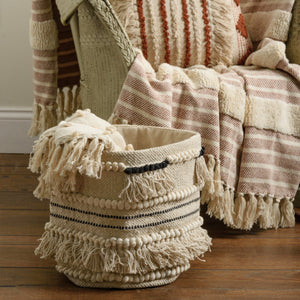Cotton Tassel Basket