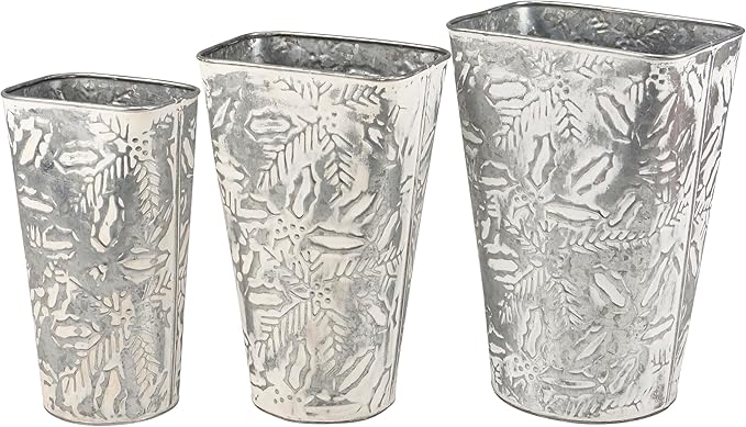 Metal Winter Trees Wall Bucket