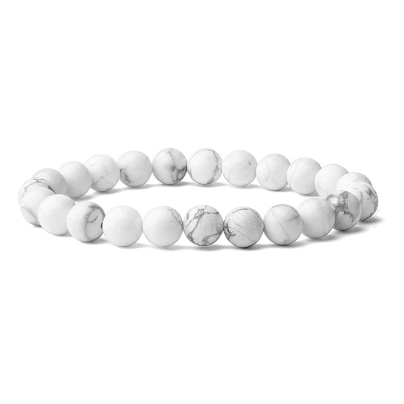 White Howlite Natural Stone Bracelet