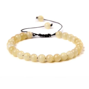 Yellow Jade Adjustable Stone Bracelet