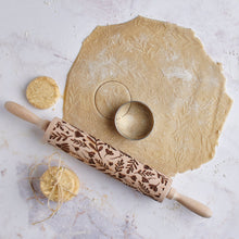 Load image into Gallery viewer, Large embossing wooden rolling pin
