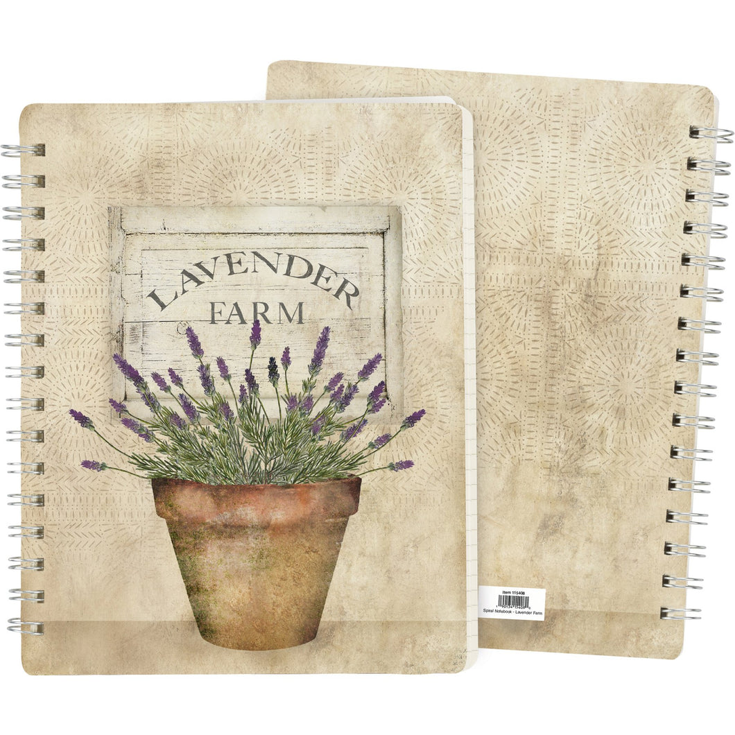 Lavender Farm Spiral Notebook – Victory Road Farm