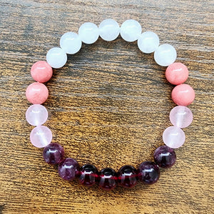Quartz + Natural Stone Love Bracelet
