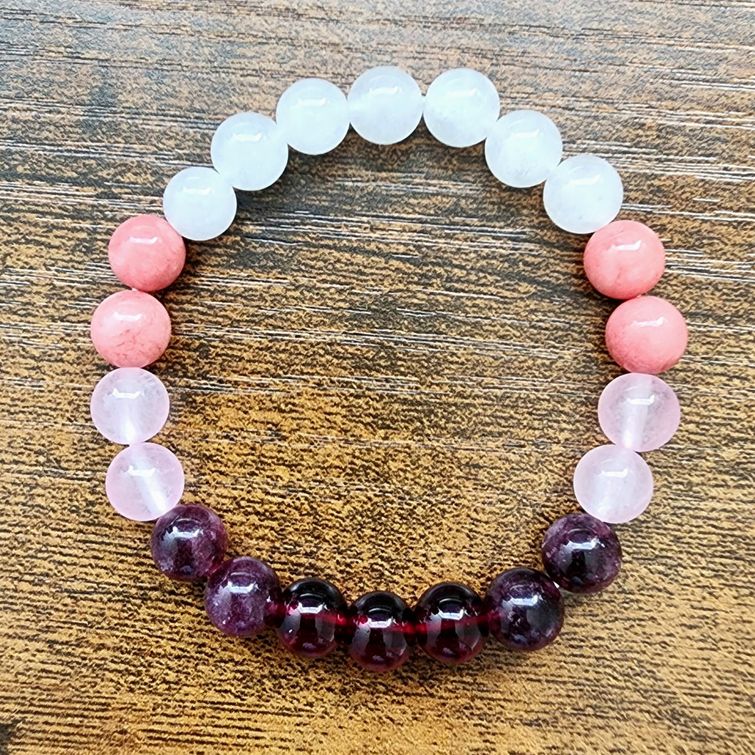 Quartz + Natural Stone Love Bracelet