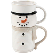 Load image into Gallery viewer, Stacked Snowman Mug Set

