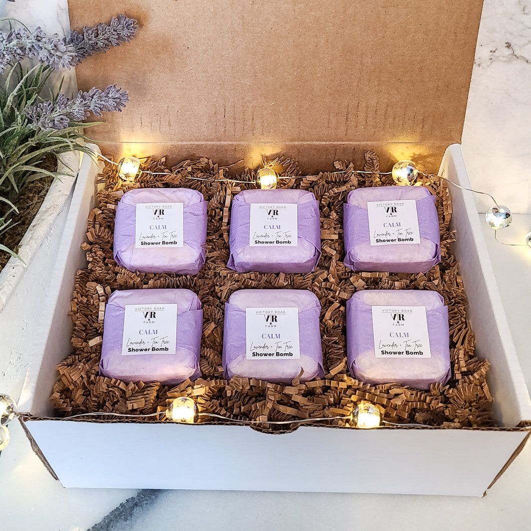 CALM Lavender + Tea Tree Shower Bomb Gift Set