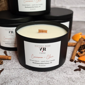 Cinnamon & Orange Candle, soy wax, natural, toxin-free