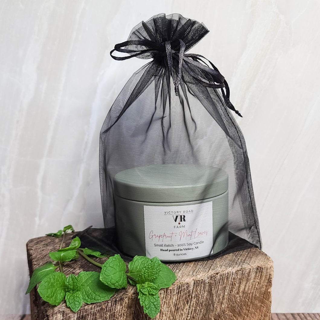 Grapefruit + Mint Leaves Soy Wax Candle