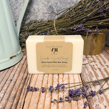 Load image into Gallery viewer, Lavender + Sweet Orange Shea Goat Milk Bar Soap
