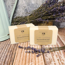 Load image into Gallery viewer, Lavender + Sweet Orange Shea Goat Milk Bar Soap
