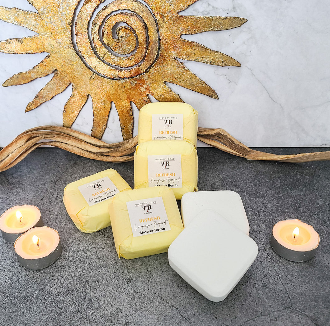 REFRESH Lemongrass and Bergamot Shower Bombs