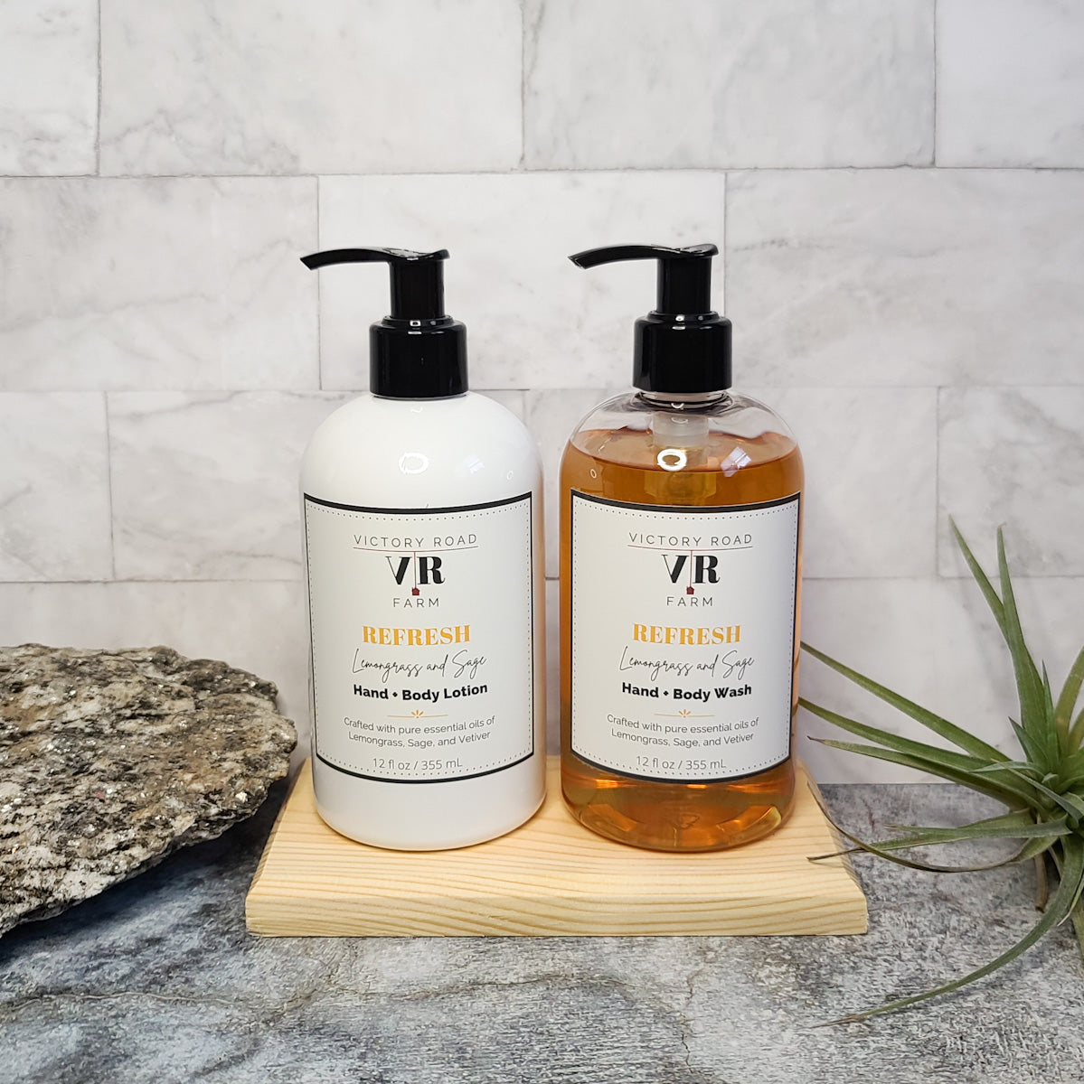 Natural Rustic Lotion + Wash Wood Stand – Victory Road Farm
